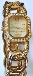 Susan Lucci Damen Manschette Armband Quarzuhr mit Mop Zifferblatt & Kristall Lünette KB-6131 - Bild 1 von 7