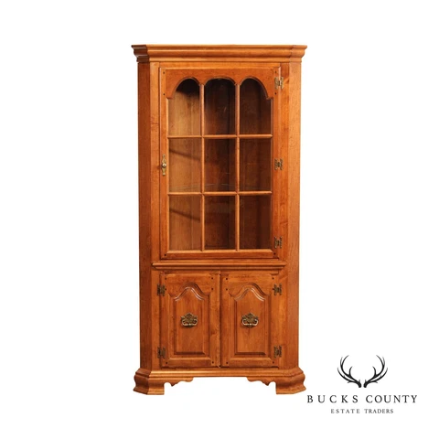 Temple Stuart Chippendale Style Maple Corner Cabinet Cover