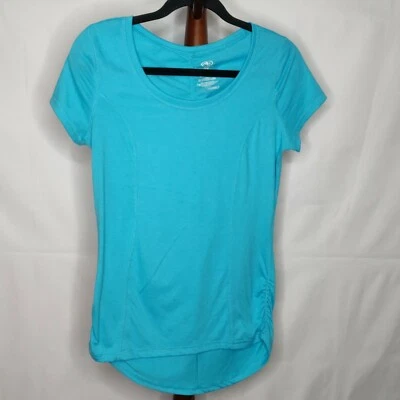 Athletic Works women's size M(8-10) t-shirt blue scoop neck short sleeves Foto 1 de 4