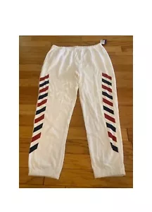 NWT Grayson Threads womens white side stripes cotton pull on sweatpants size XL - Picture 1 of 3
