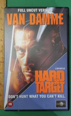 John Woo's Hard Target 1993,  Jean-Claude Van Damme. Big Box PAL VHS TAPE. - Image 1 of 4