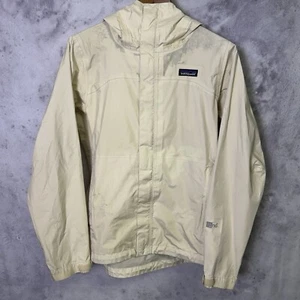 Patagonia Rain Jacket Womens Small Beige Full Zip Outdoor - Picture 1 of 19