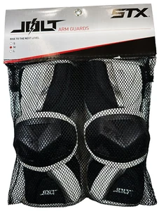 STX Youth Lacrosse Jolt Arm Guards Medium Black White - Picture 1 of 14