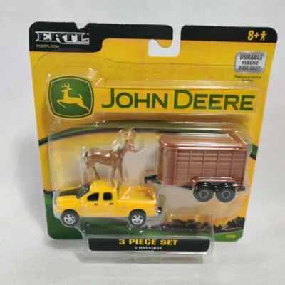 Rare 2006 ERTL John Deere 3 Piece Dodge Ram Truck Horse Trailer Die Cast Toy - Image 1 of 4