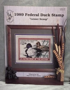 Pegasus Cross Stitch Leaflet 343 1989 Federal Duck Stamp Lesser Scaup - Picture 1 of 4