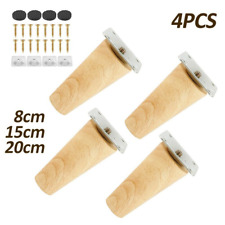 4pcs Wooden Furniture Tapered Legs Feet Replacement For Sofa Chair Stool ◎.