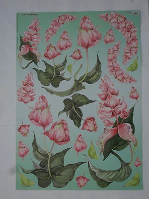 STAMPERIA Technisches Schneidepapier Handtuch (Motiv: Midinilla Blume) 68x48cm