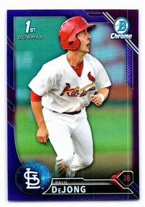 2016 Bowman Chrome Prospects Paul Dejong 1st Purple Refractor /250 Cardinals - Picture 1 of 3