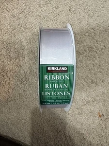 White Satin Ribbon Kirkland 1.5 x 50 Yards Wired Edge - Picture 1 of 5