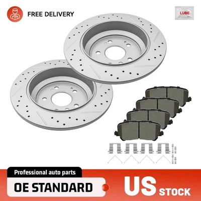 Задние перфорированные диски и тормозные колодки для Honda Pilot Passport Ridgeline 2019-2020 - Изображение 1 из 4