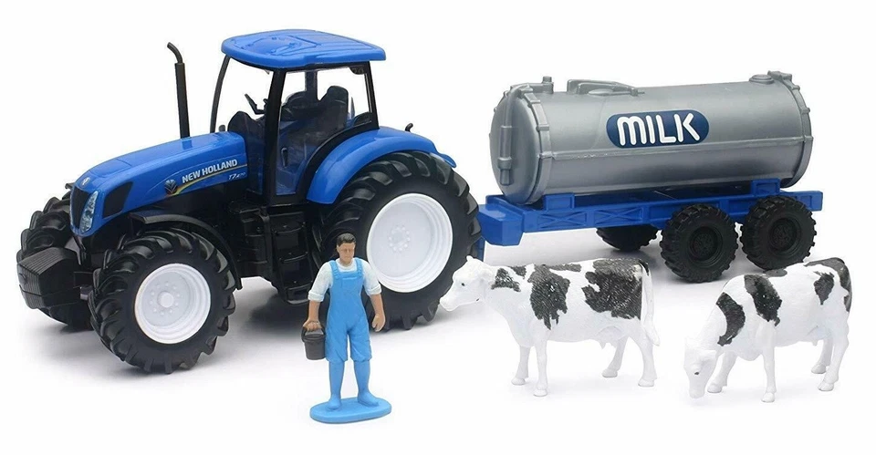 NEWRAY - NEW HOLLAND T7 270 with water tank and cow - 1/32 - NEW05523C - Image 1 of 1