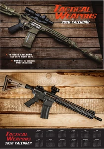 SALE 2026 TACTICAL WEAPONS WALL CALENDAR W POSTER guns rifle gear shooting ammo - Picture 1 of 8