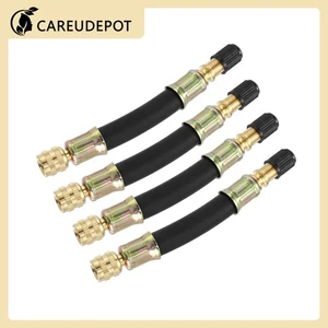 Flexible Dual Valve Stem Extender Pipes 10cm / 3.9" for Car Truck Bike RV - Picture 1 of 7