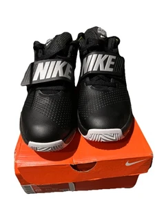 NIB Nike Team Hustle D 8 GS 881941-001 Kids Shoe Size 6.5Y Black Metallic Silver - Picture 1 of 10