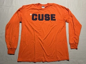 Syracuse Orange ‘CUSE Men's T-Shirt Long Sleeve Gildan ACC NCAA Orange Medium - Picture 1 of 8