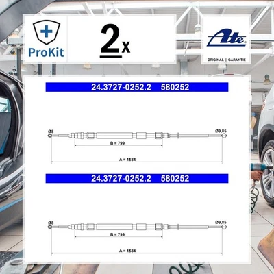 2x ORIGINAL® Ate Seilzug, Feststellbremse für BMW 3 Touring 3 4 Gran Coupe 3 - Bild 1 von 4