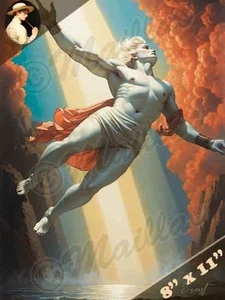 Homoerotic Mythological Poster Divine Masculine Wall - Poster gay art print 2550 - Picture 1 of 2