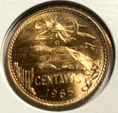 elfo México 20 centavos 1965 Pirámide del Sol A0028 Foto 1 de 2