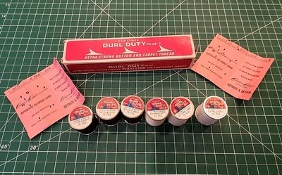 Coats & Clarks Dual Duty Plus All Purpose Thread 6 Spools J&P NOS w/ Box - 120  - Image 1 of 4