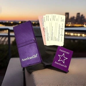American Girl Doll Travel Set Accessories Wallet Passport Tickets 2005 Retired - Picture 1 of 6