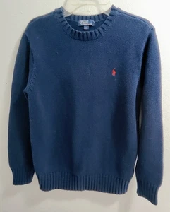 POLO RALPH LAUREN BOYS KNIT SWEATER M ~ BLUE - Picture 1 of 5