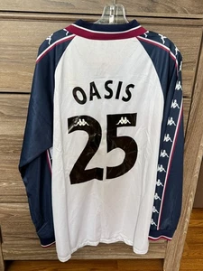 Oasis Tour Manchester City Retro Long Sleeve 1997-1998 RARE jersey sizes 2XL - Picture 1 of 12