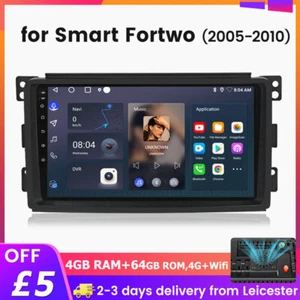 For Smart Fortwo Android 12 Car Stereo Radio GPS Navi WIFI Wireless CarPlay 64GB - Picture 1 of 12