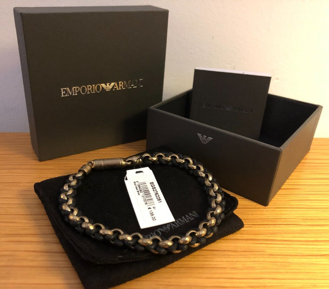 sale Bracelets | for Emporio Leather Men Armani for eBay