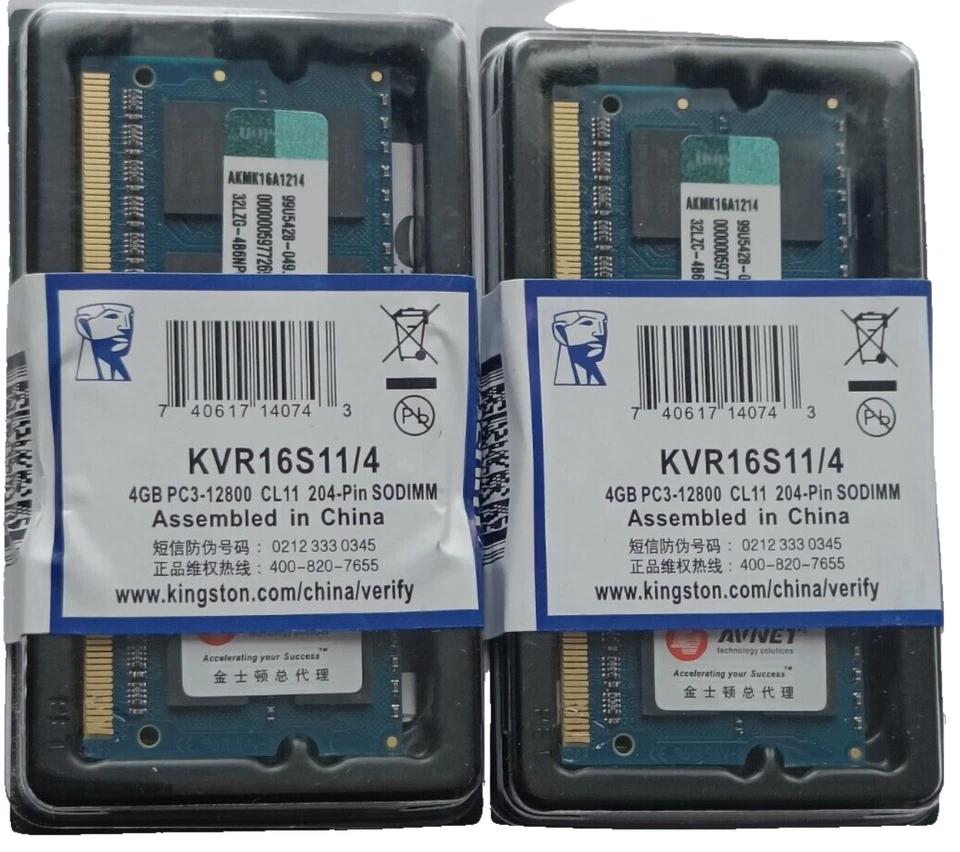 2 GB (8 GB) DDR3 1333 MHz 1 5 V MEMORIE RAM KINGSTON DIMM SDRAM PC3 DESKTOP