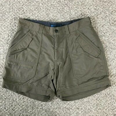 Eastern Mountain Sports Shorts Womens 6-R Brown Cargo Nylon Pockets Hiking Wear - Image 1 of 4