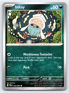 Inkay 033/064 gemeinsame verhüllte Fabel Pokémon-Karte - Neuwertig fast neuwertig - Bild 1 von 5