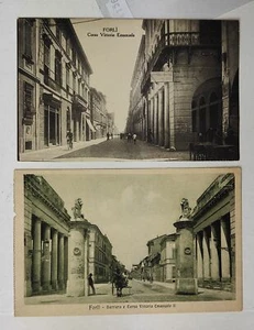 FORLI' CITTA'-CORSO VITTORIO EMANUELE-LOTTO 2 CARTOLINE-C44-156 - Picture 1 of 1