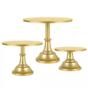 3Pcs Metal Cake Stand Set Dessert Table Display Cupcake Pedestal Stand for Party - Picture 1 of 16