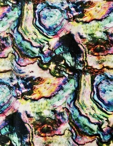 Rainbow Hippie Ice Tie Dye Geode Fabric By 1/2 Yard Keepsake Calico 100% Cotton - Picture 1 of 6