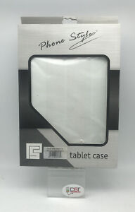 Cover Case a Libretto Per Samsung Galaxy N8000 Bianca ecopelle