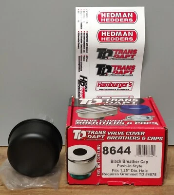 Trans-Dapt Performance PUSH-IN Breather Cap Only (no Grommet); 1¾" Dia. Hole - Image 1 of 4