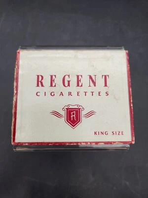 Vintage 1940s Wwii Regent Empty Cigarette Box good hinge Help Win The War Ww2  - Imagem 1 de 4