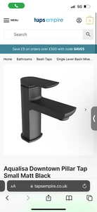aqualisa taps- Downtown bath deck filler x1 and downtown pillar tap small x2 - Picture 1 of 2