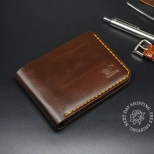 Bellicose Handmade Full Grain Leather Wallet: Anniversary & Holiday Gift for Men - Picture 1 of 7