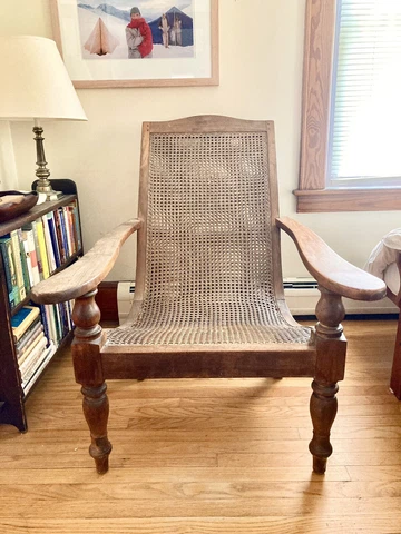 Antique Anglo-Indian Colonial Planter’s Chair Cover