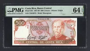 Costa Rica 500 Colones 14-06-1989 P255 Uncirculated Grade 64 - Picture 1 of 2