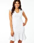 $268 New Lilly Pulitzer Marlyn Dress Resort White Hey Hey Bouquet Lace Weddin 10