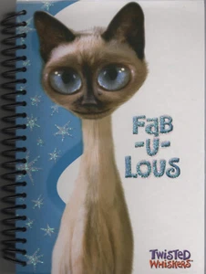 Cuaderno diario espiral Twisted Whiskers Fab-U-Lous NUEVO - Imagen 1 de 3