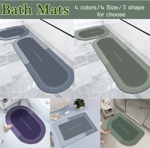 Super Absorbent Bath Mat Non-Slip Quick Drying Bathroom Rug door Floor Carpet - Picture 1 of 23