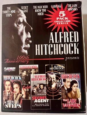 Alfred Hitchcock Presents 100th Anniversary, 5/Pack Collector Series VHS Movies - Image 1 of 4