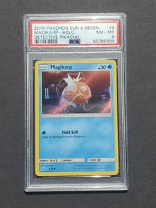 Pokemon PSA 8 MAGIKARP 8/18 - 2019 DETECTIVE PIKACHU HOLO PROMO - NM/MINT - Picture 1 of 2