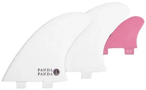 Captain Fin Panda Twin Tab Twin 2+1 Fin Set - Weiß / Pink - L - Neu - Bild 1 von 1