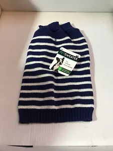 Pet Sweater - Small Fits most Between 12-19lbs - Blue/white (T-BLK-28) - Picture 1 of 5
