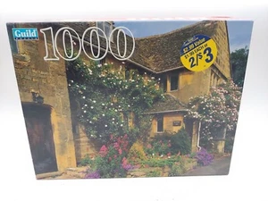 Vintage Guild Jigsaw Puzzle 1000 Piece Cottage, Cotswold, England Made in USA - Picture 1 of 6