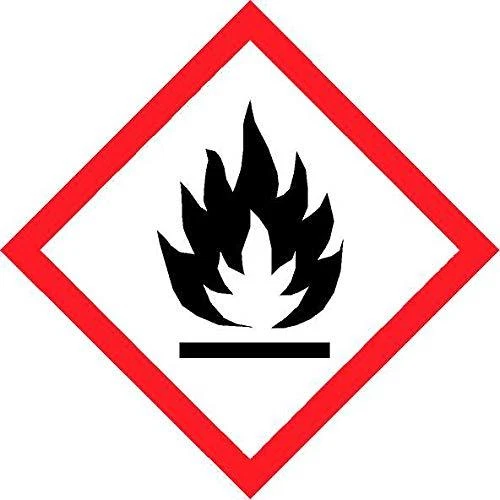KPCM DISPLAY LTD Highly flammable coshh symbol Safety sign